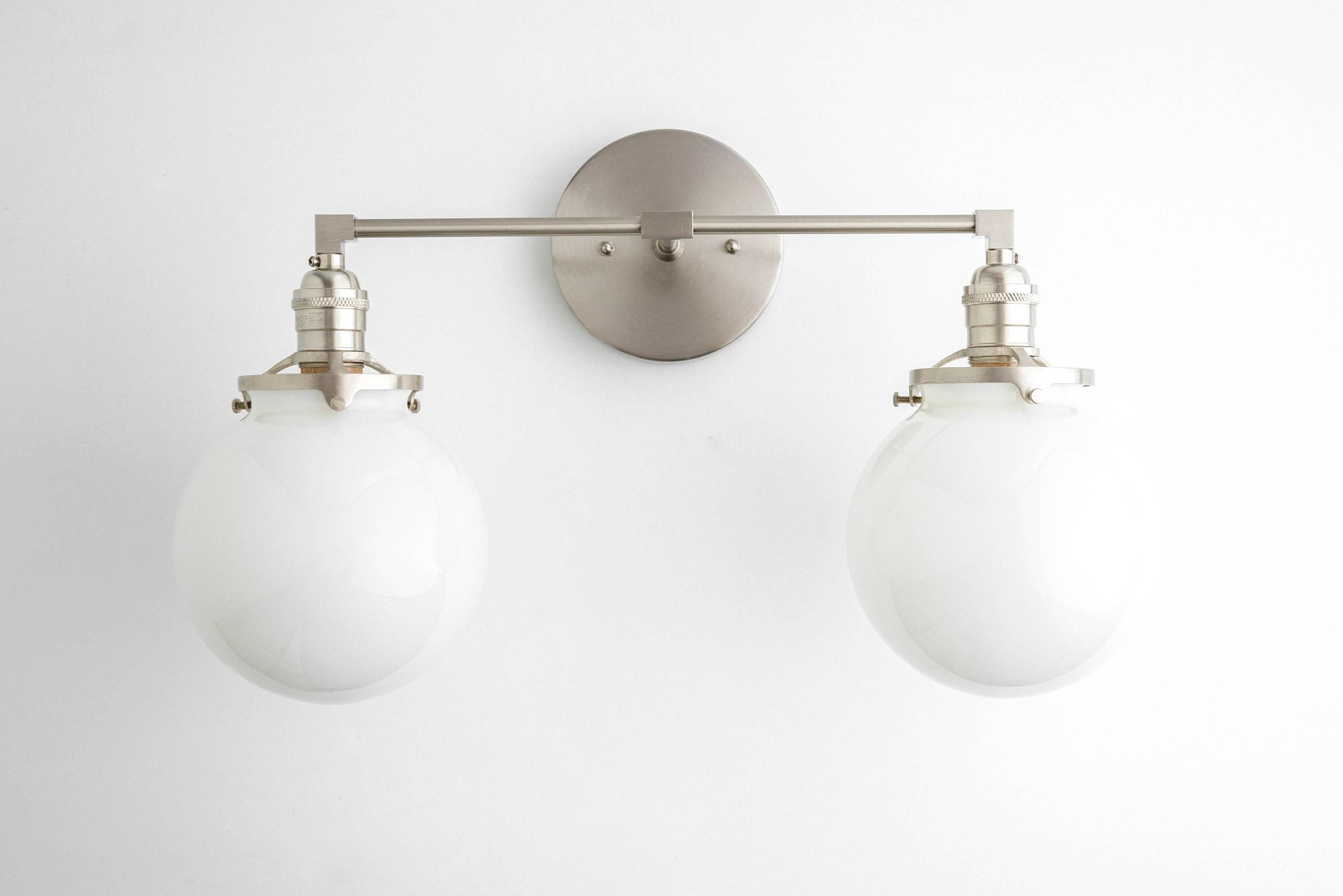 Lumio Globe glazen bol wastafellamp - moderne badkamerlamp met twee lampen HL1671