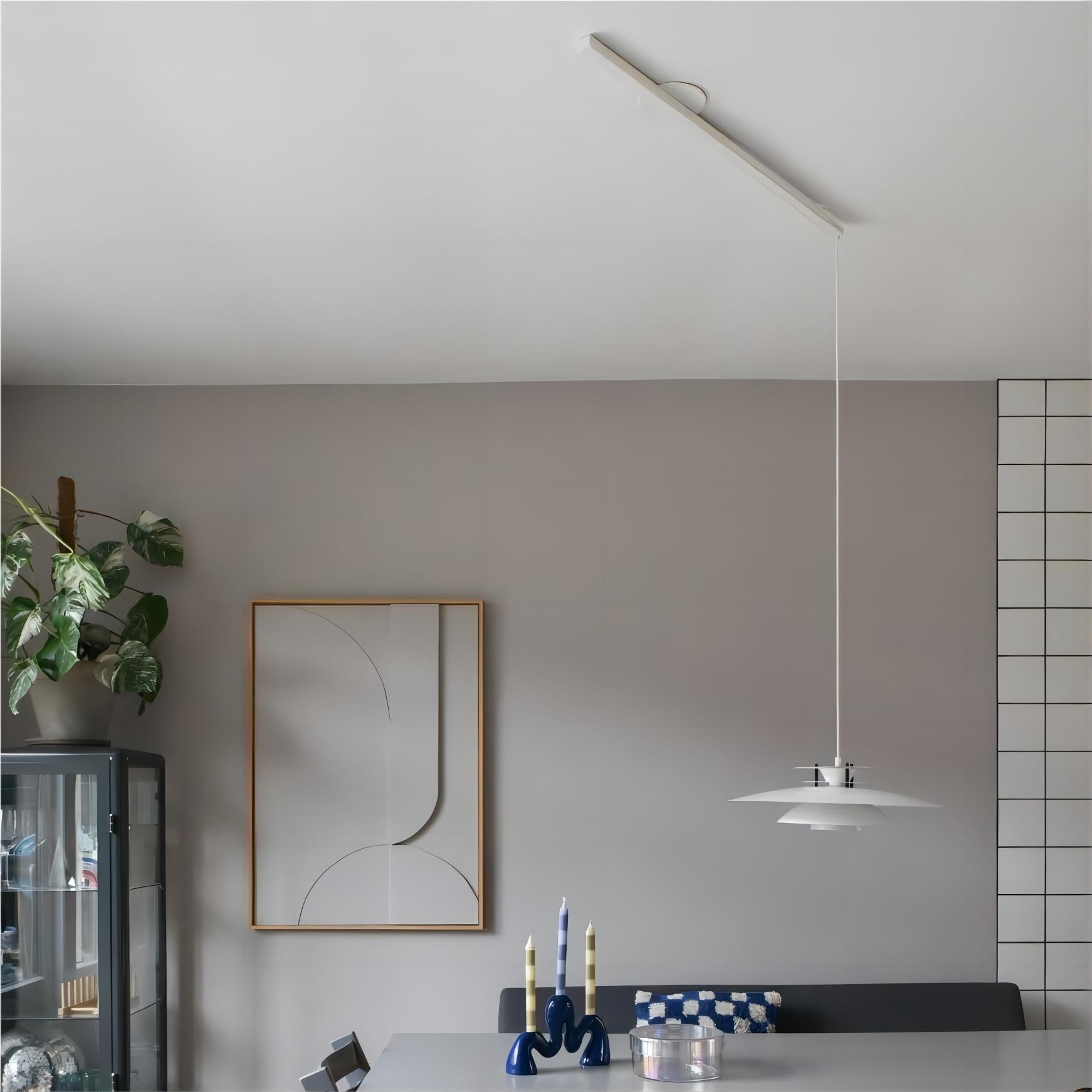 Zwenkarm enkel ophangsysteem voor een hanglamp HL202