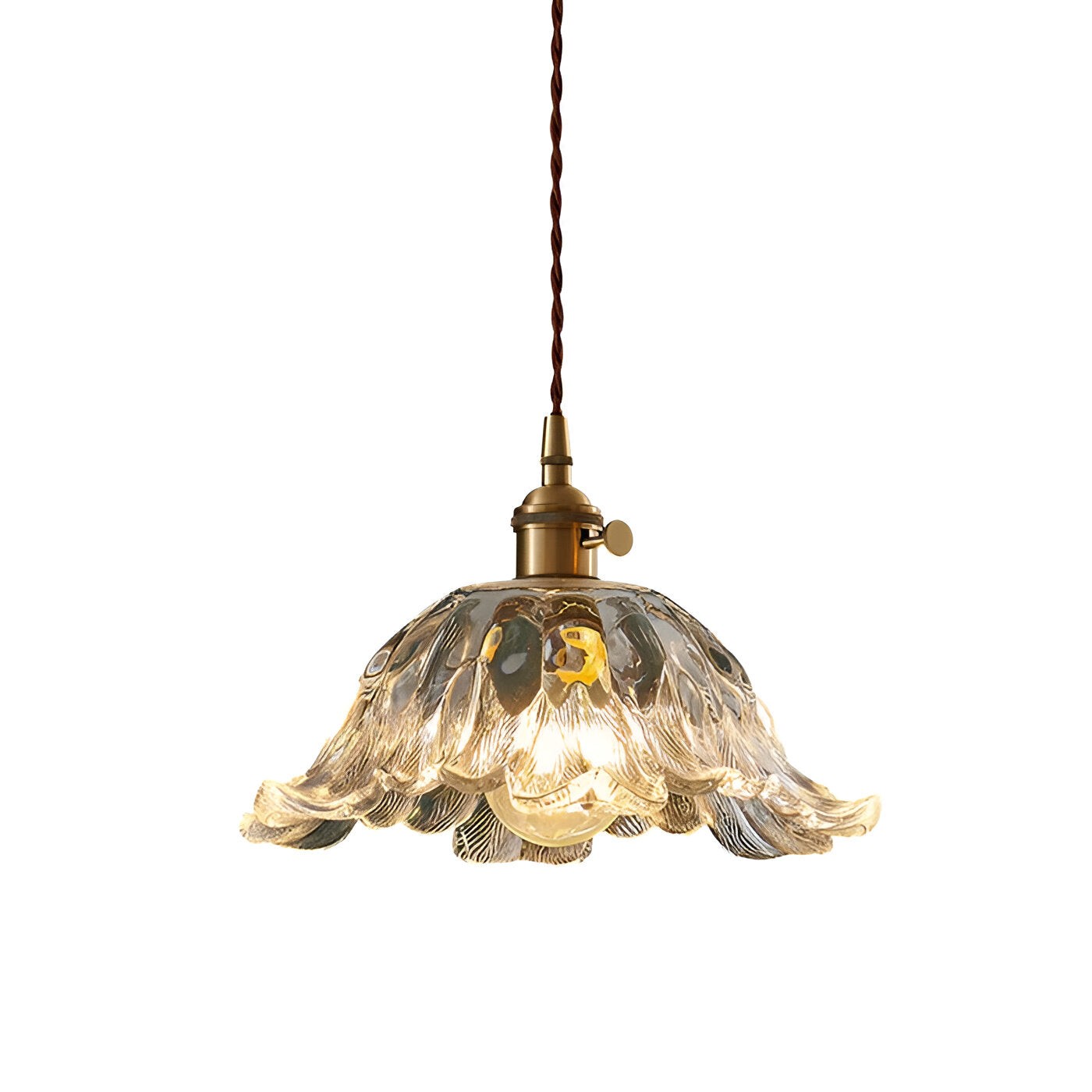Retro Franse bloemen glazen hanglamp HL1275