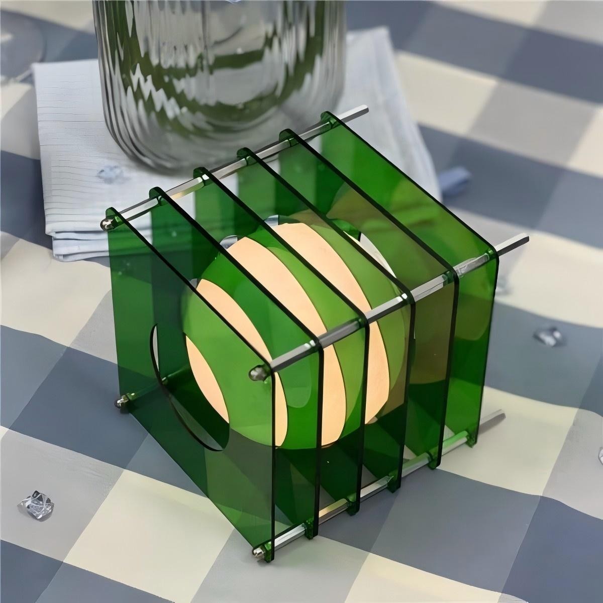 Maanvormige geometrische kubus tafellamp - Sfeervolle lichtbol HL1831
