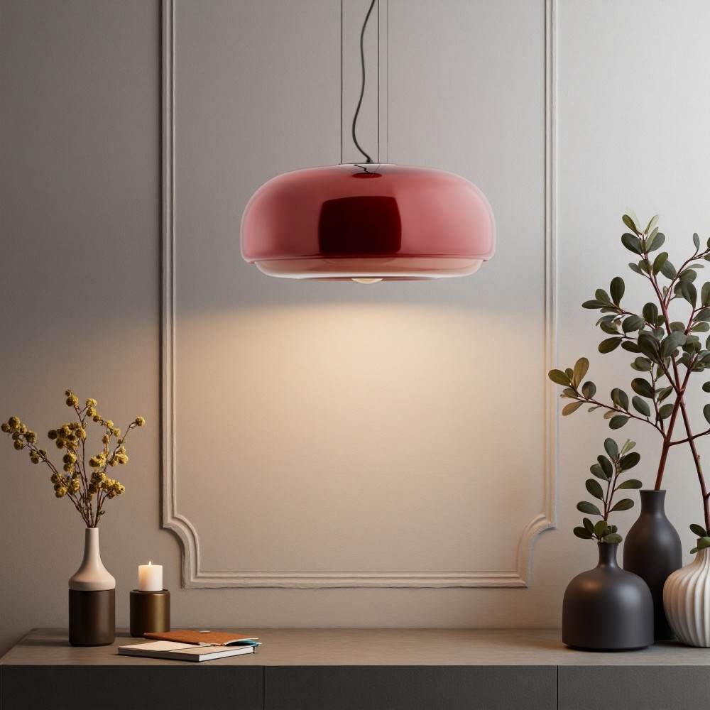 Clinco Macaron Hanglamp met Glas-in-lood - Moderne Hanglamp voor Eetkamer en Slaapkamer HL1098