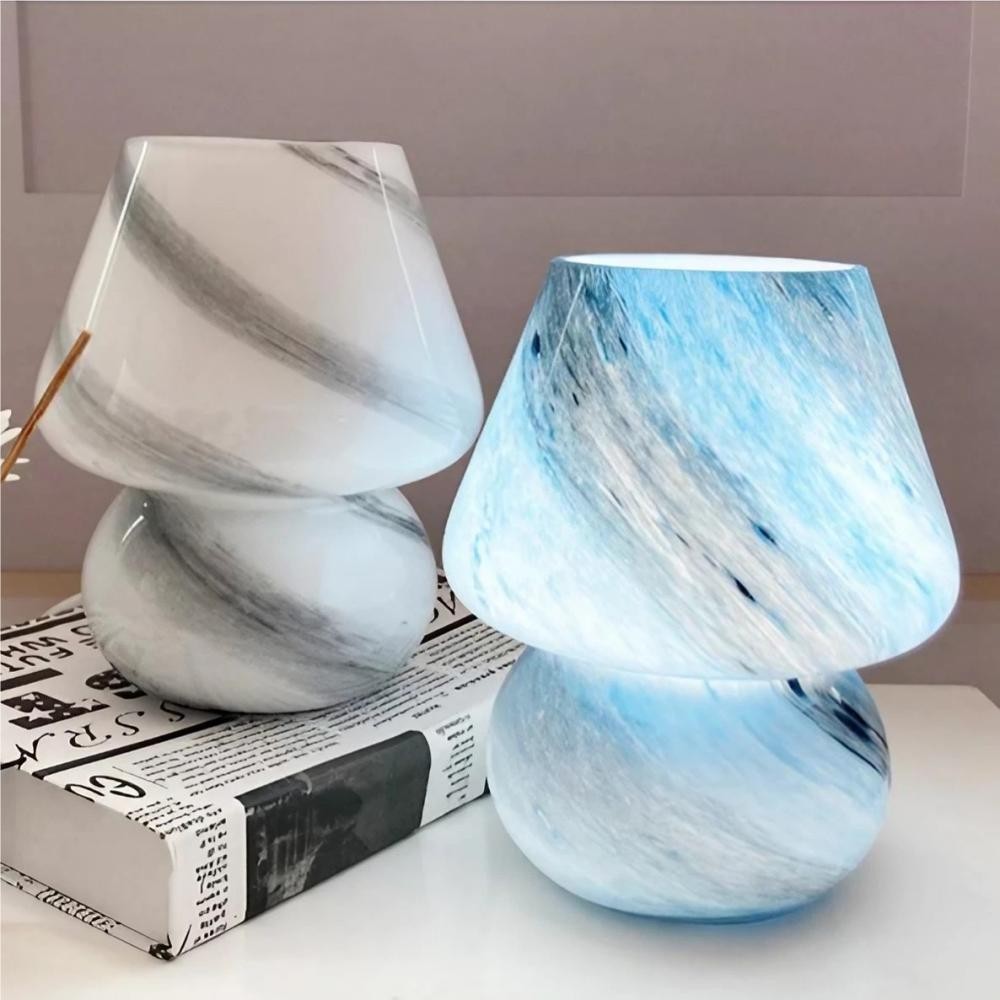 Planet Handgemaakte Glazen Paddestoel Tafellamp HL180
