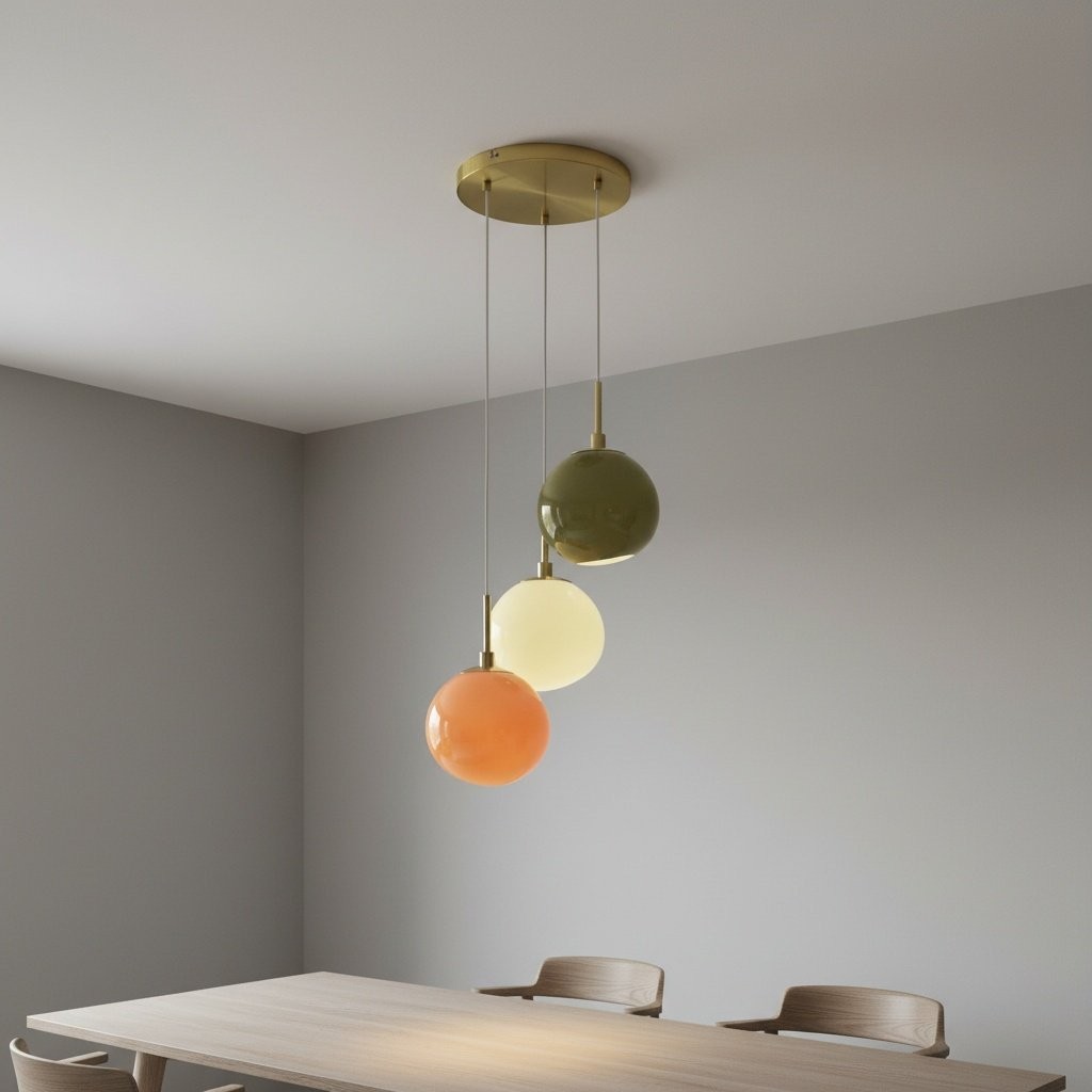 Hanglamp van opaalglas met meerdere tinten - Cluster hanglamp HL1780
