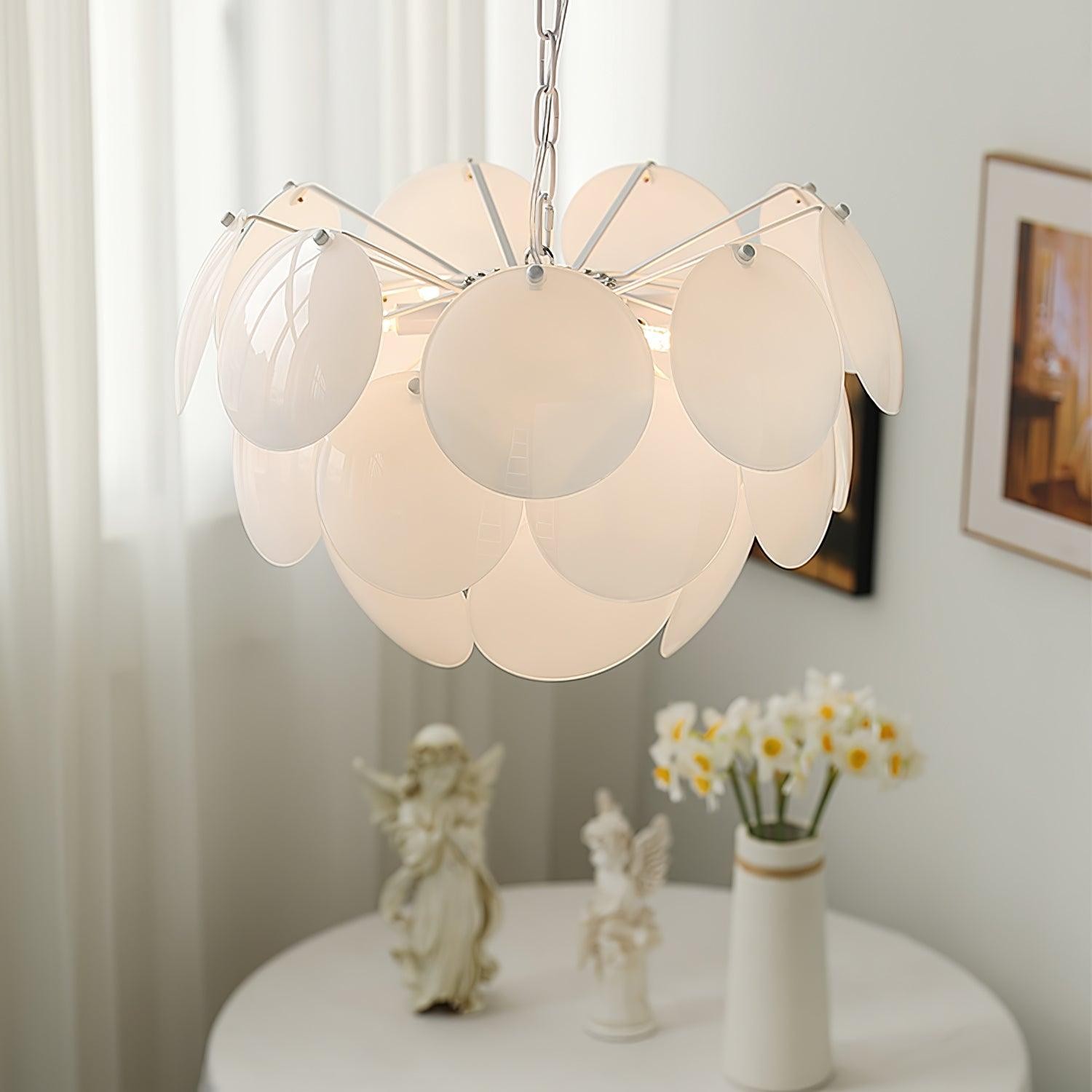 Luxe mode lichtgevende bloemblaadjes glazen kroonluchter HL581