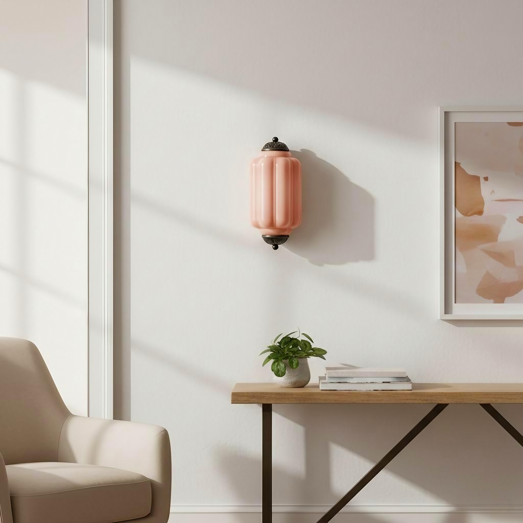 Eloise Long Pumpkin Retro Glazen Inbouw Wandlamp HL951