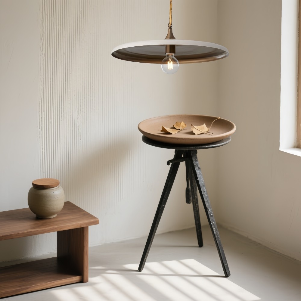 Gouden metalen schijfvormige hanglamp - moderne bolvormige lamp voor de keuken HL1324