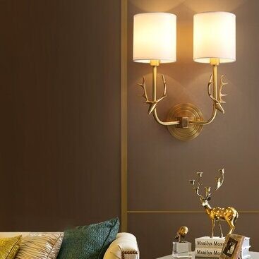 Hertenkop Wandlamp