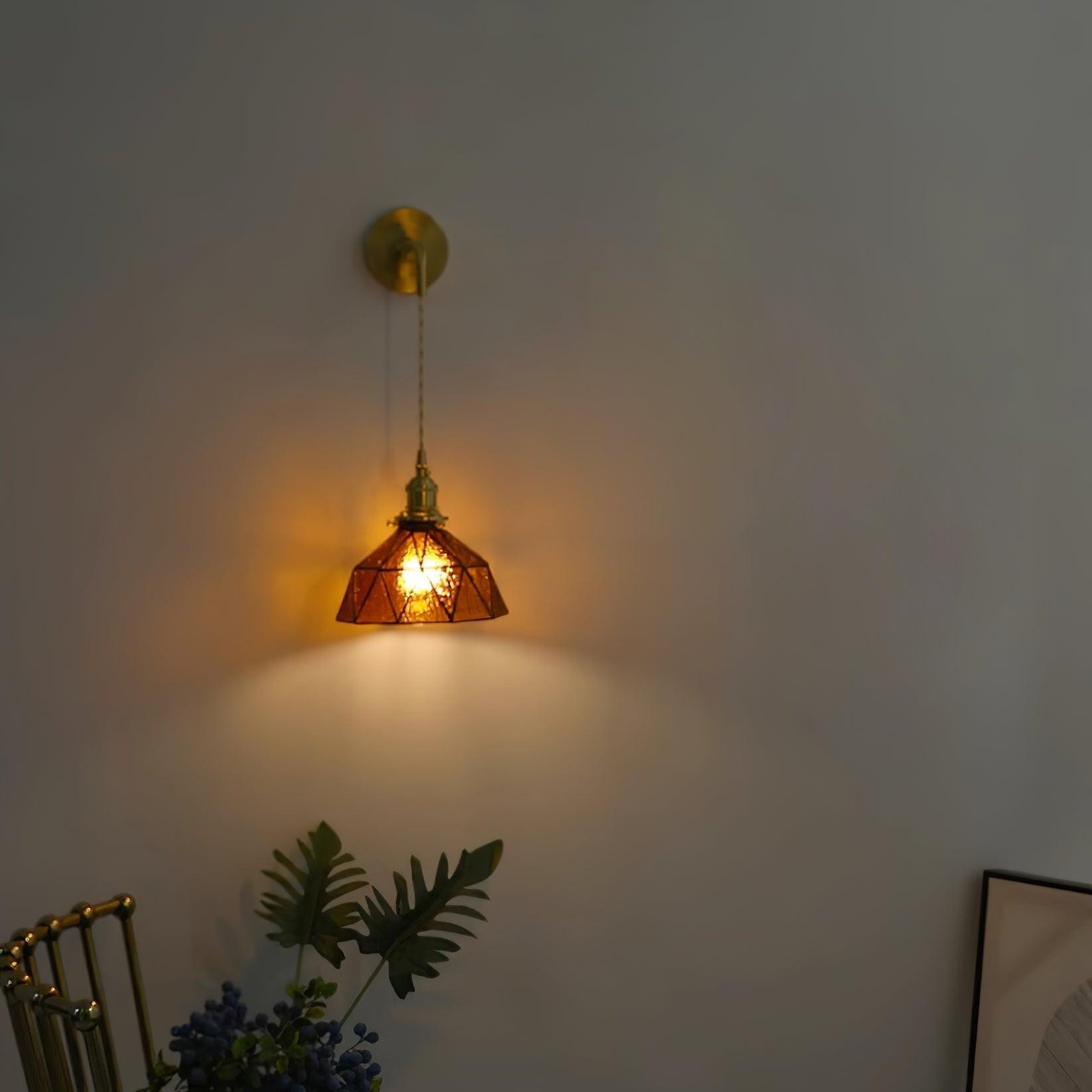 Retro pastorale glazen wandlamp HL781