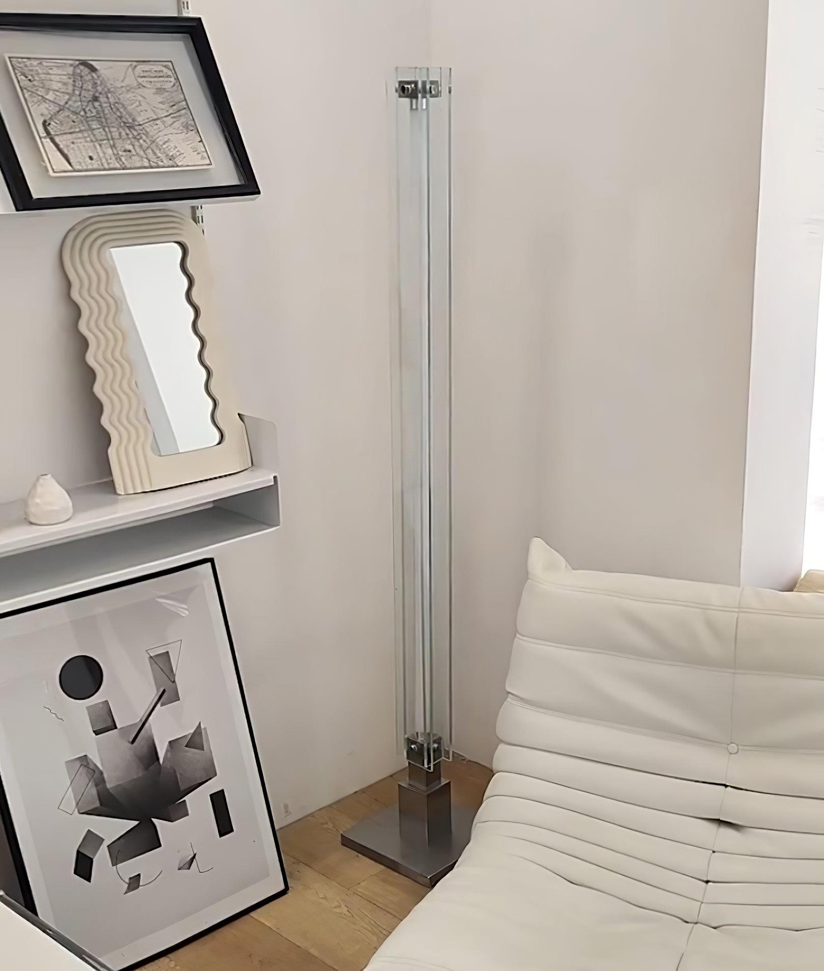 Minimalistische glazen vloerlamp in industriële stijl HL968
