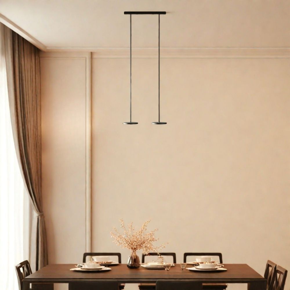 Schijfvormige Moderne Hanglamp - Zwart Wit LED Ontwerp HL1051