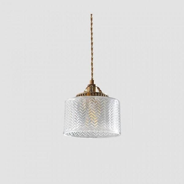 Antiek helder geribbeld glas Slaapkamer keuken hanglamp HL48