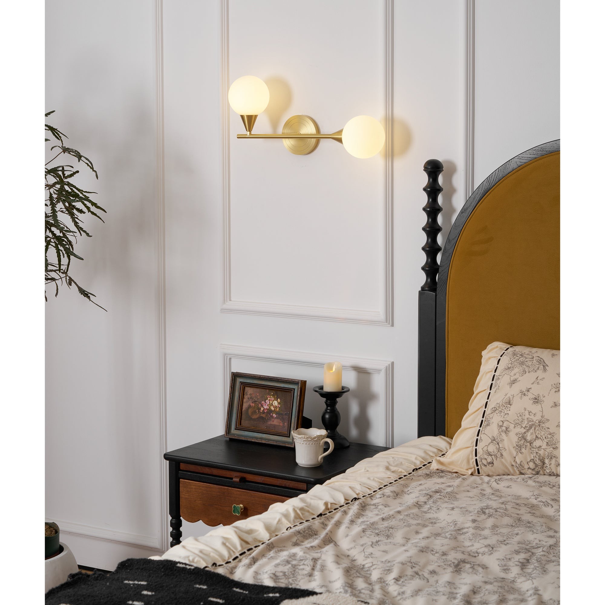 Holten messing wandlamp met arm HL2962