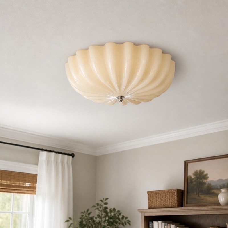 Durnic Crème Stijl Plafondlamp - Moderne Plafondlamp voor Slaapkamer en Eetkamer HL3608