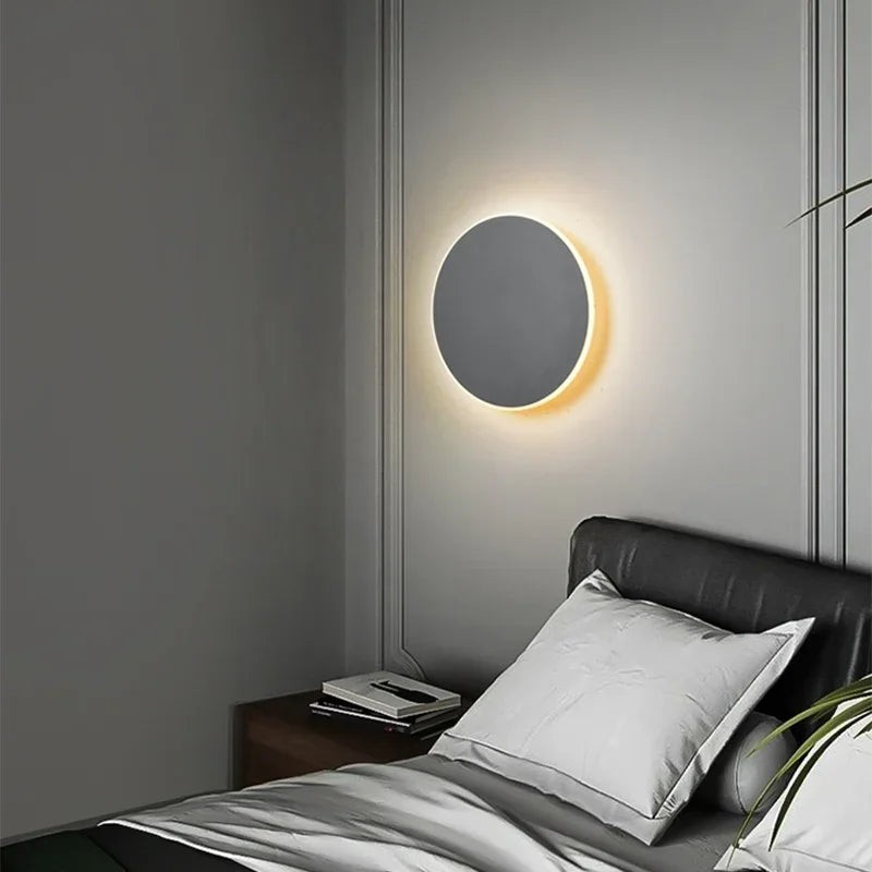 Moderne Scandinavische ronde aluminium minimalistische LED-wandlamp HL3320