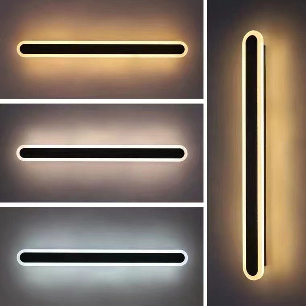 Edge Minimalistische Metalen Ovale IP65 Waterdichte Buitenwandlamp HL3428