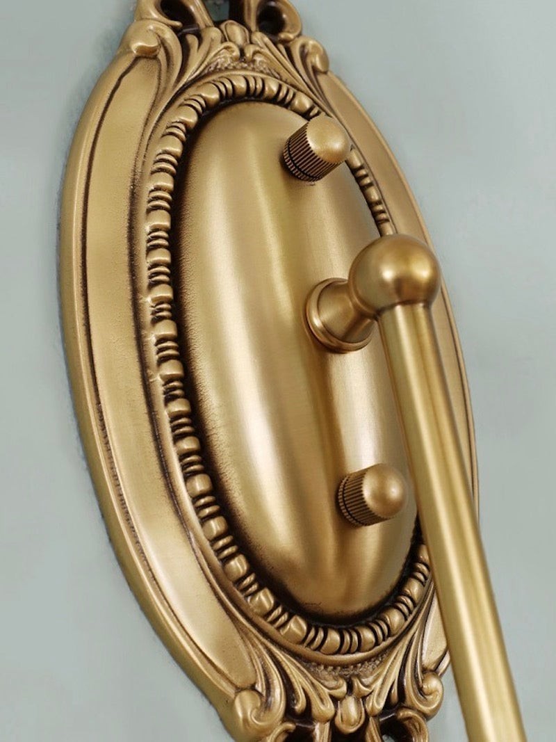 Klassieke wandlamp met stoffen kap - keramische wandlamp voor hal of slaapkamer HL1805