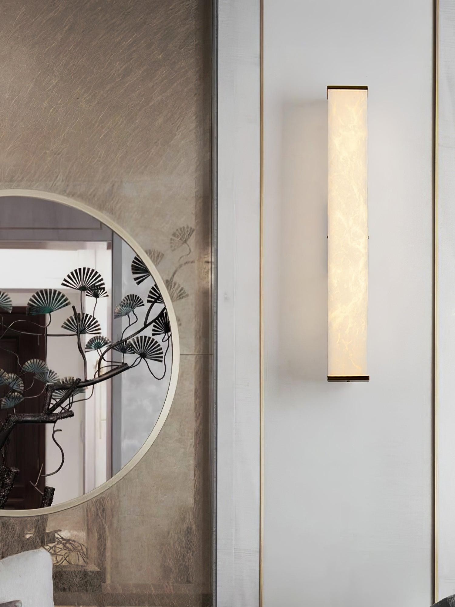 Kubusvormige albasten wandlamp HL2951
