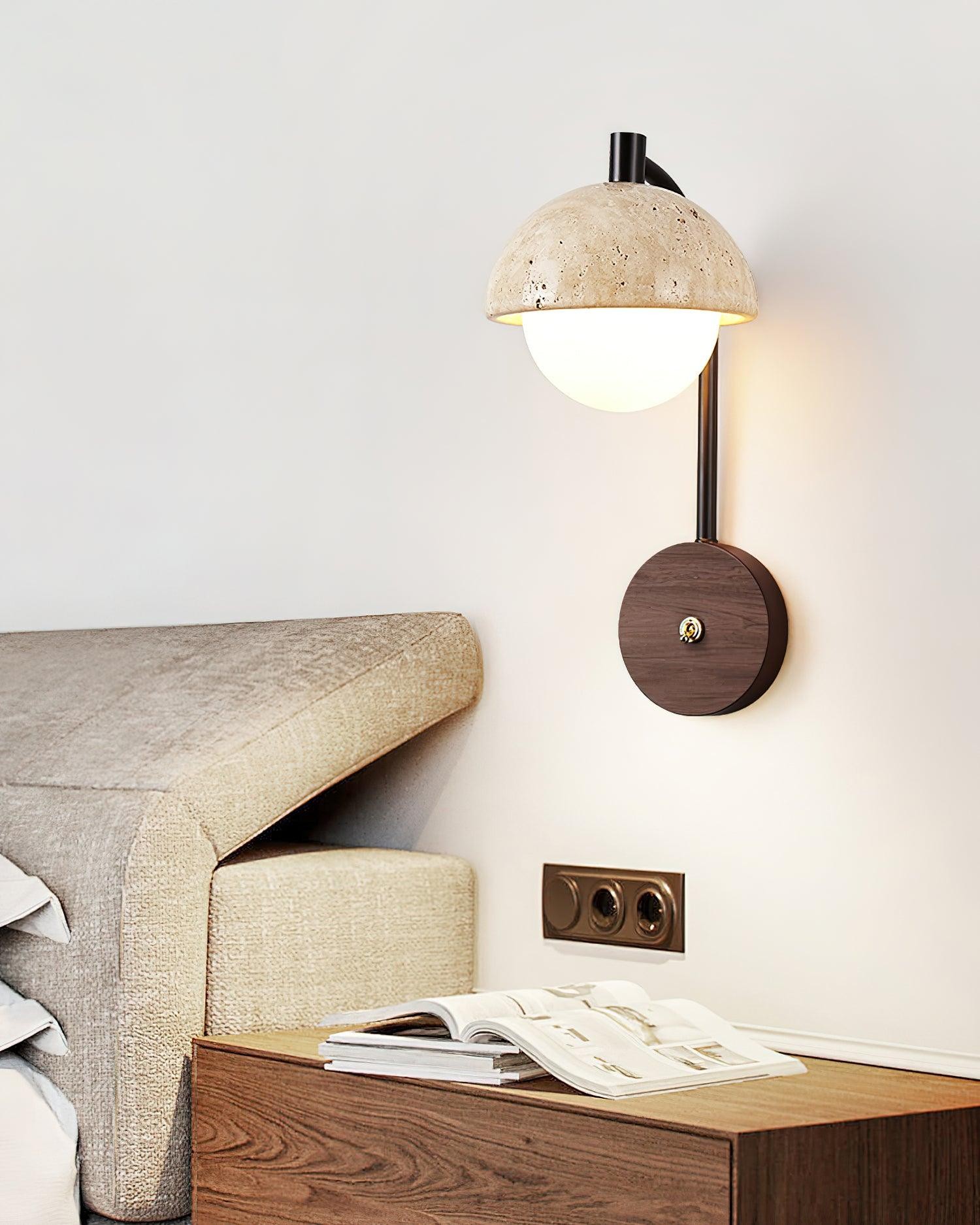 Retro schijfbal nachtkastje wandlamp HL829
