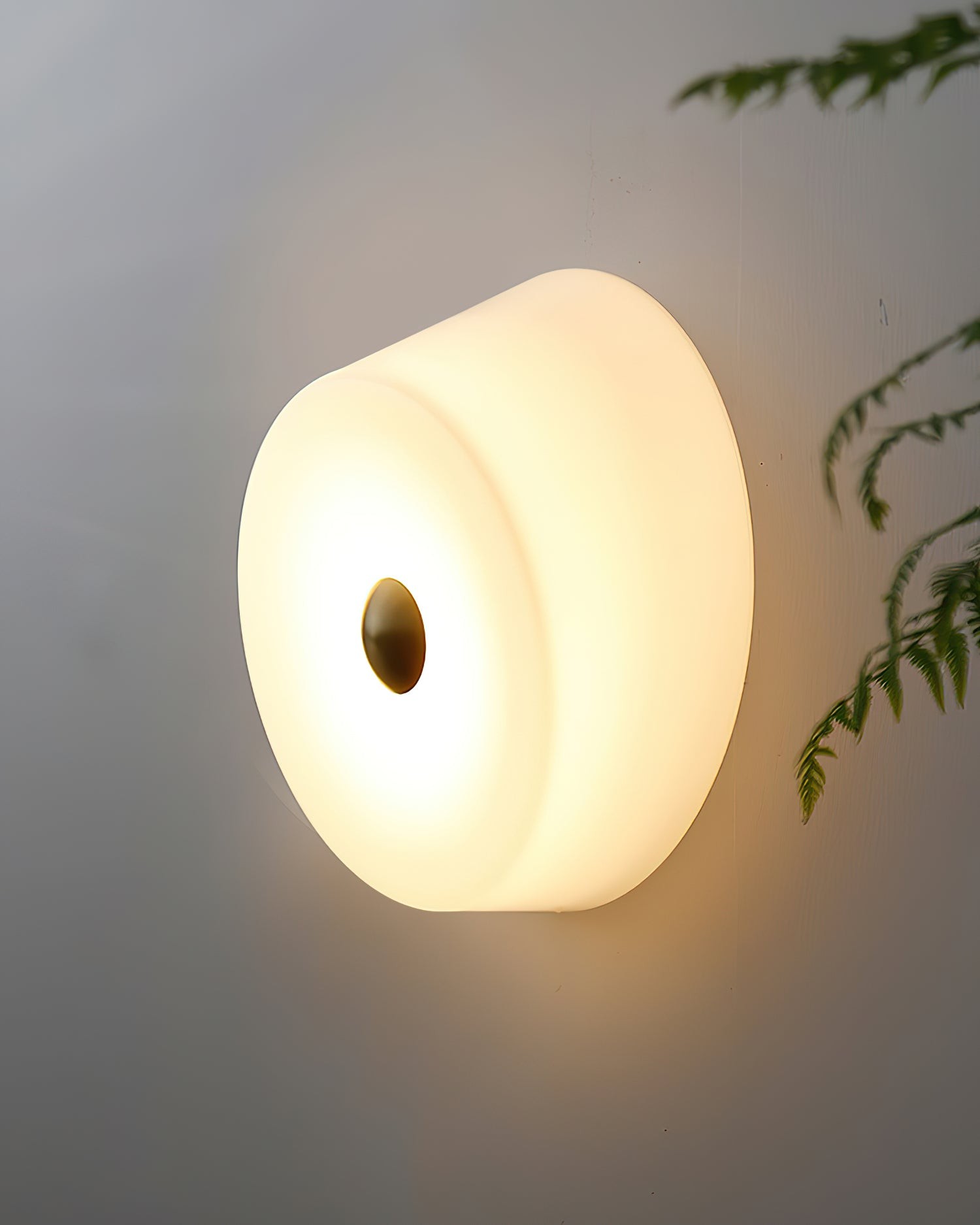 Vintage crèmekleurige glazen gangpad wandlamp HL373