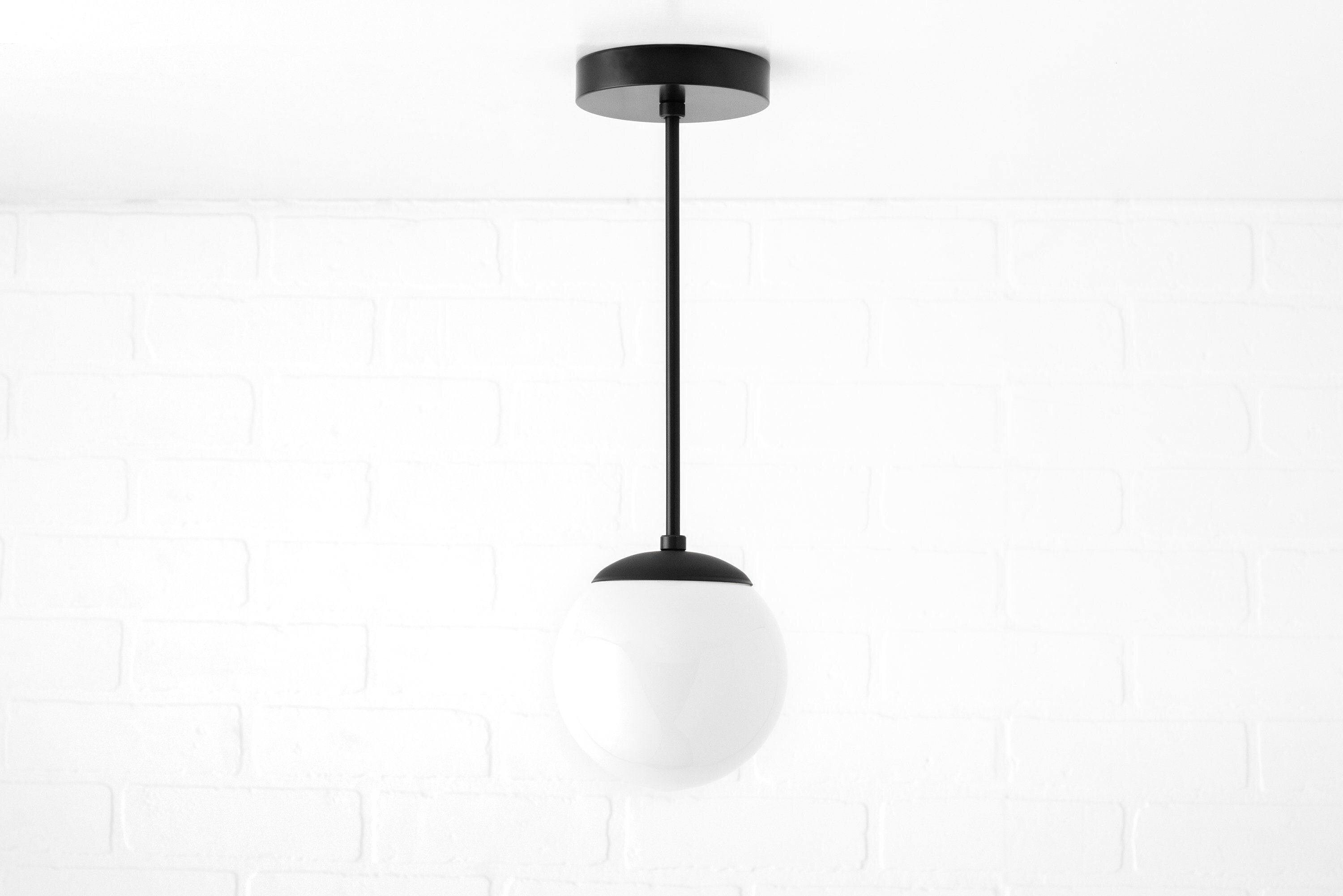 Glorica Glazen Witte Bolvormige Hanglamp - Mid-Century Modern Glazen Hanglamp HL1672