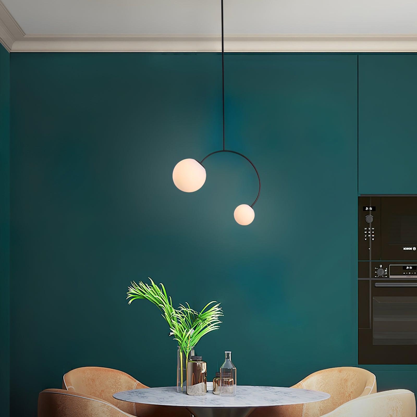 Creatieve dubbele glazen hanglamp HL365