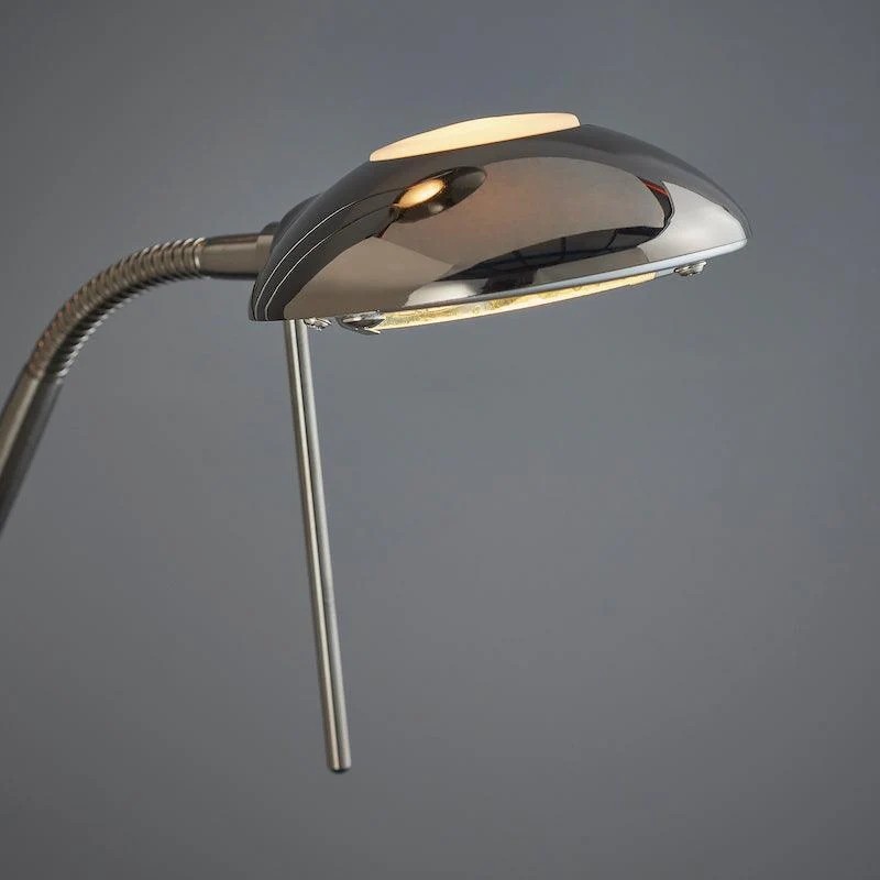 Linexis Art Deco vloerlamp van metaal en opaalglas - Dubbele lichtbron voor moderne interieurs HL2137