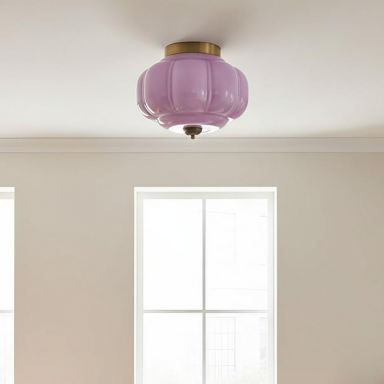 Eloise Retro Melkglas Semi-inbouw Plafondlamp HL948