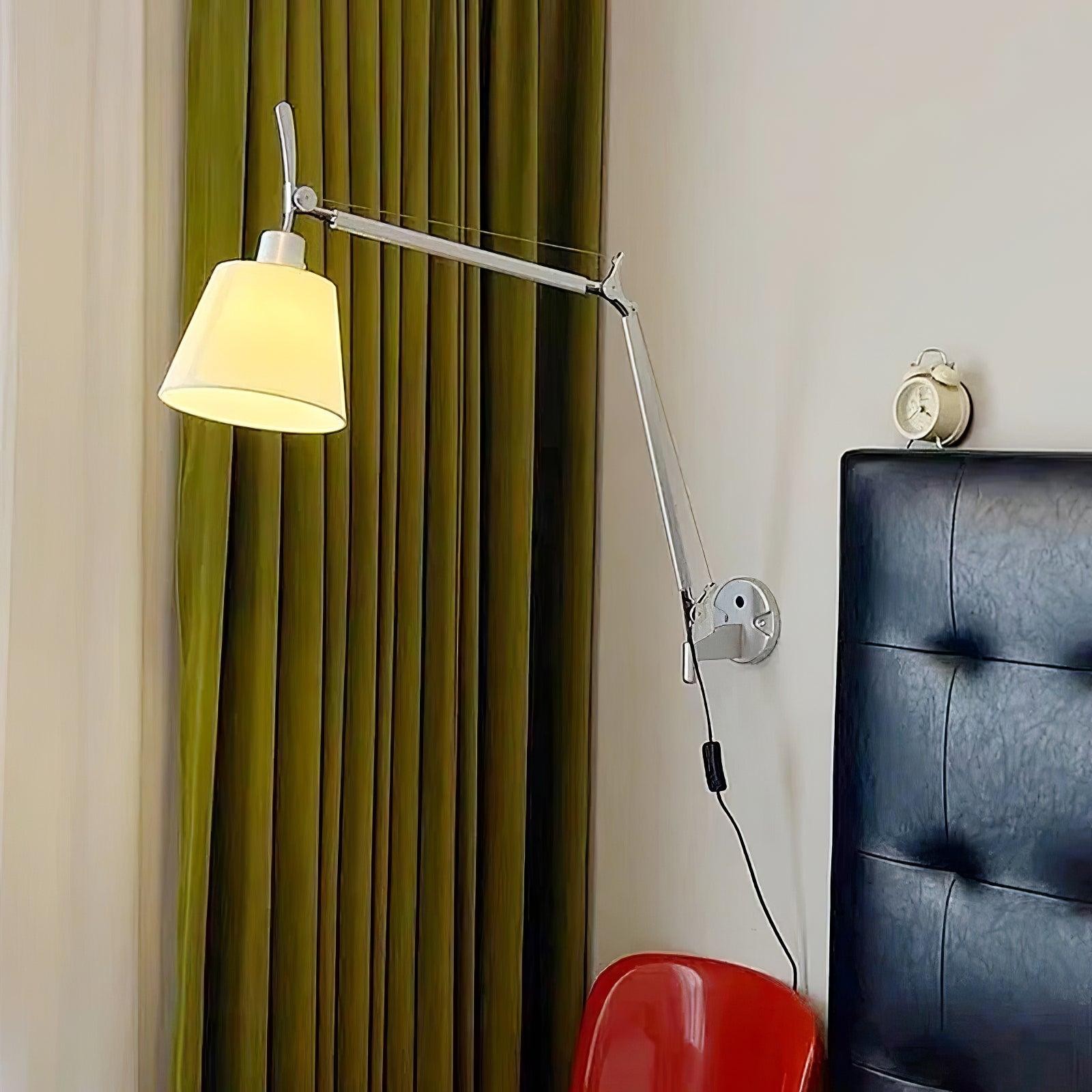 Moderne metalen wandlamp met emmerdesign en wip HL1109