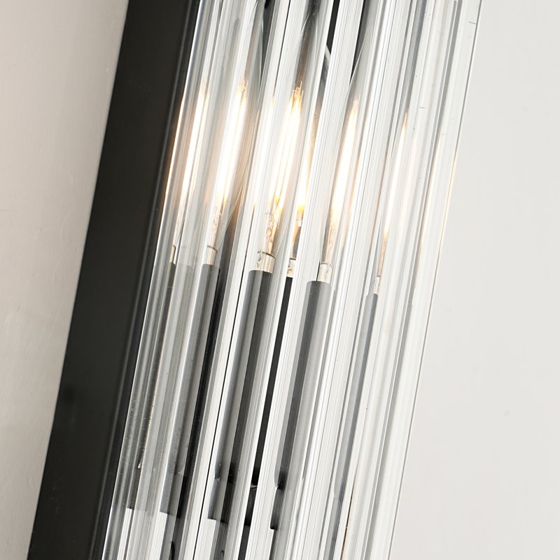 Bravira geribbelde cilindrische glazen wandlamp - moderne Scandinavische wandlamp voor hal en woonkamer HL2440