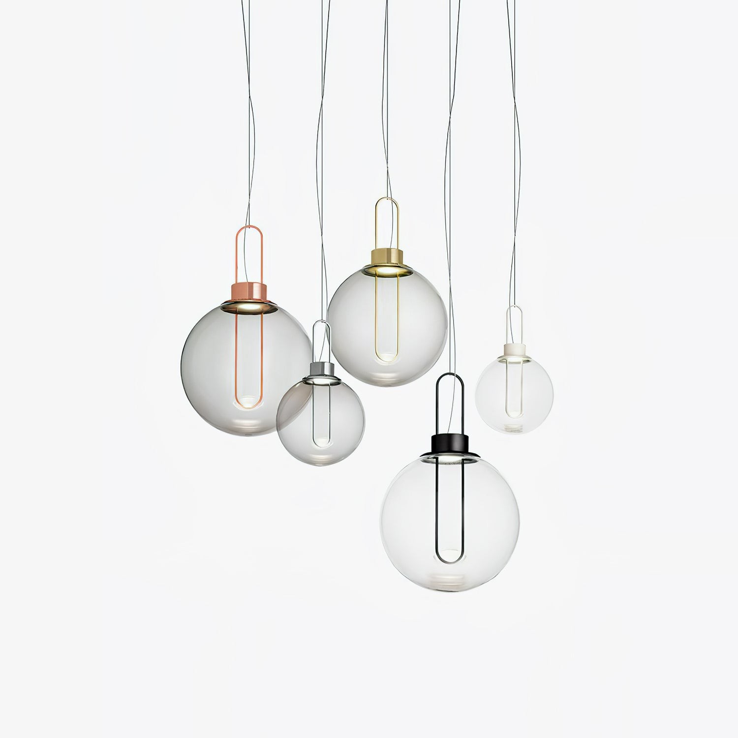 Hanglamp in bolvorm van helder glas HL651