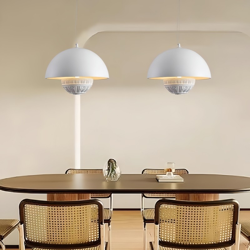Halfronde metalen hanglamp HL658