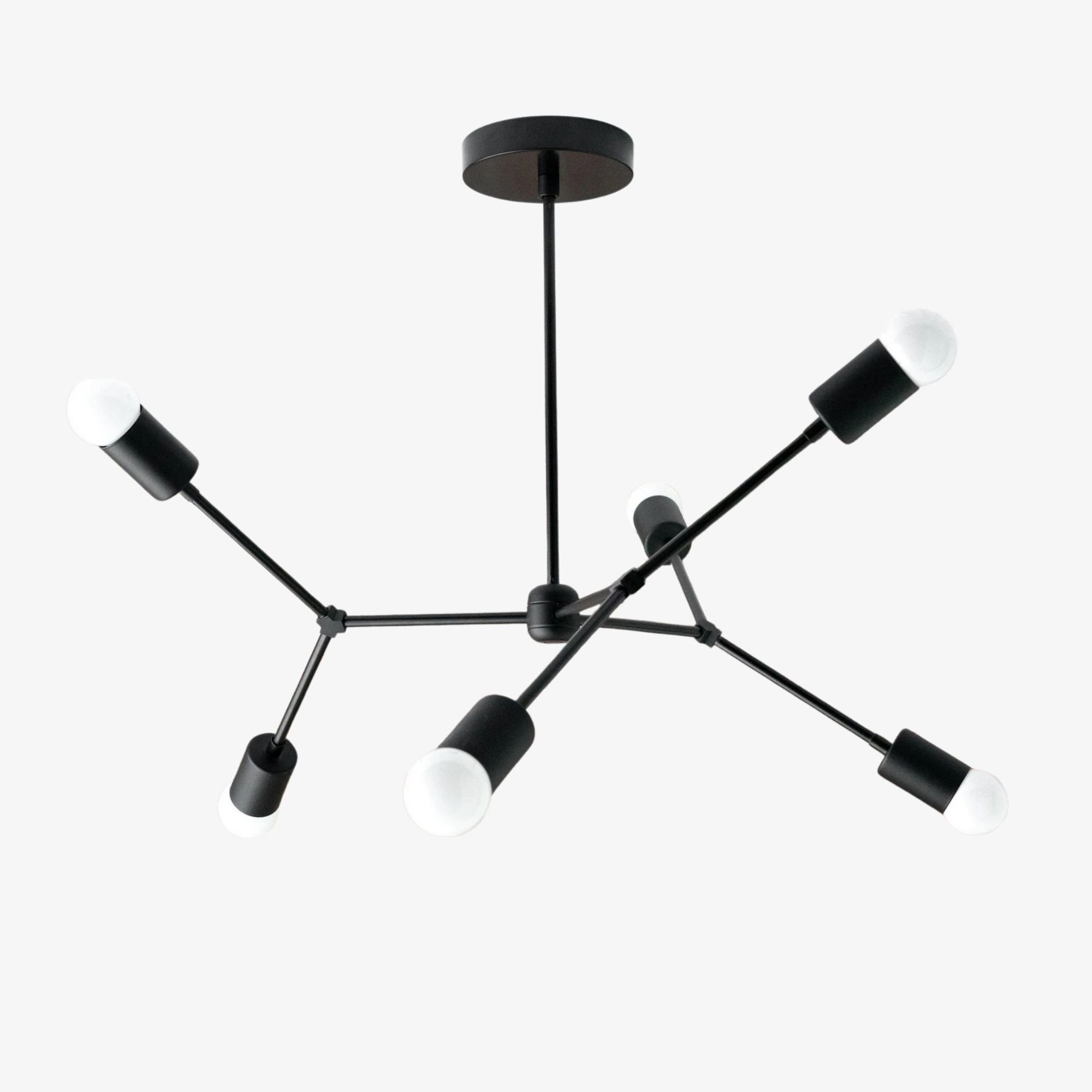 Mobilux Line Industriële Geometrische Kroonluchter - Chroomnikkel Plafondlamp HL1670