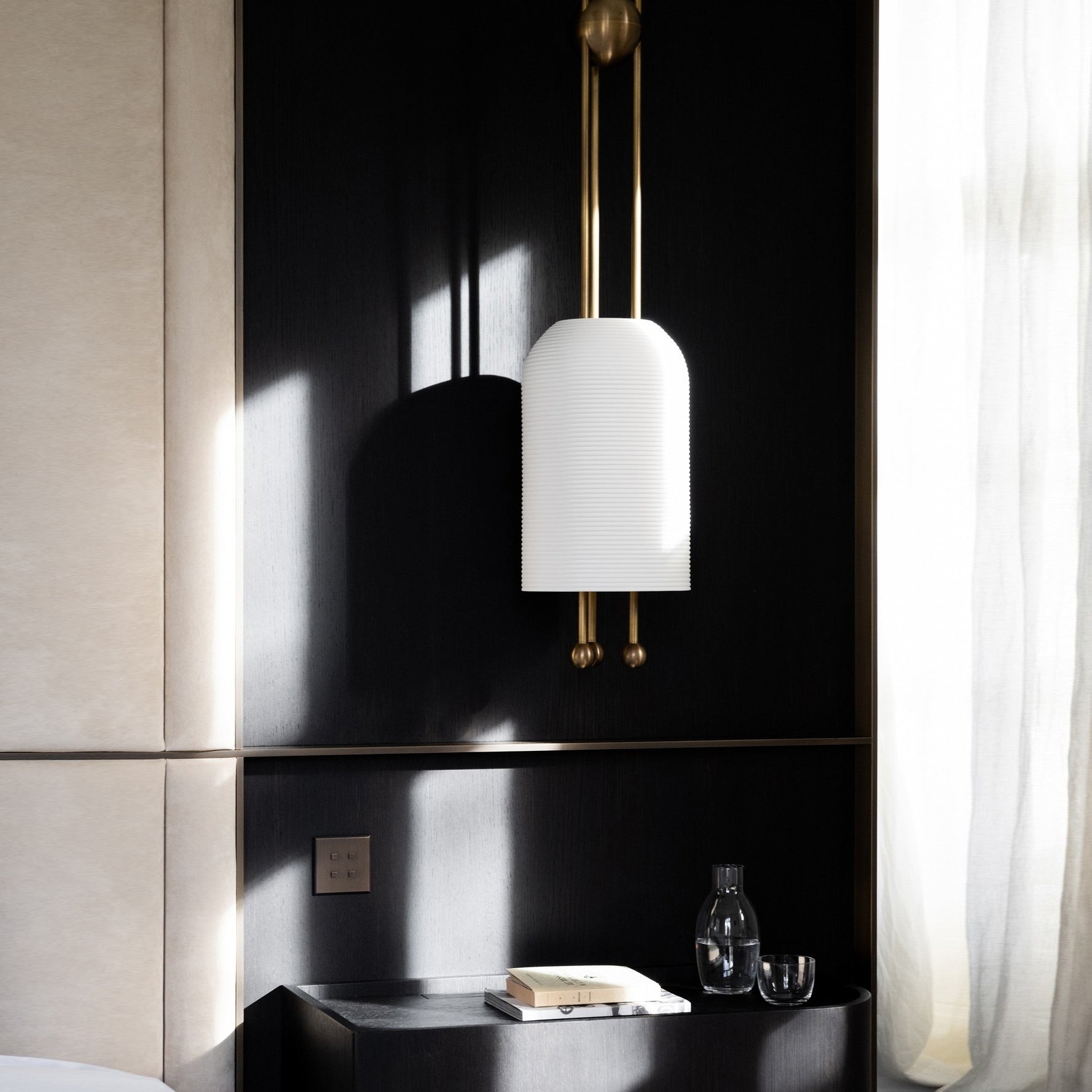 Hanglamp met glazen lantaarn HL3032