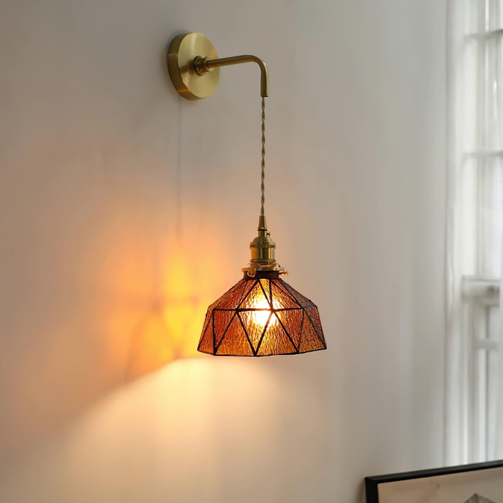 Retro pastorale glazen wandlamp HL781