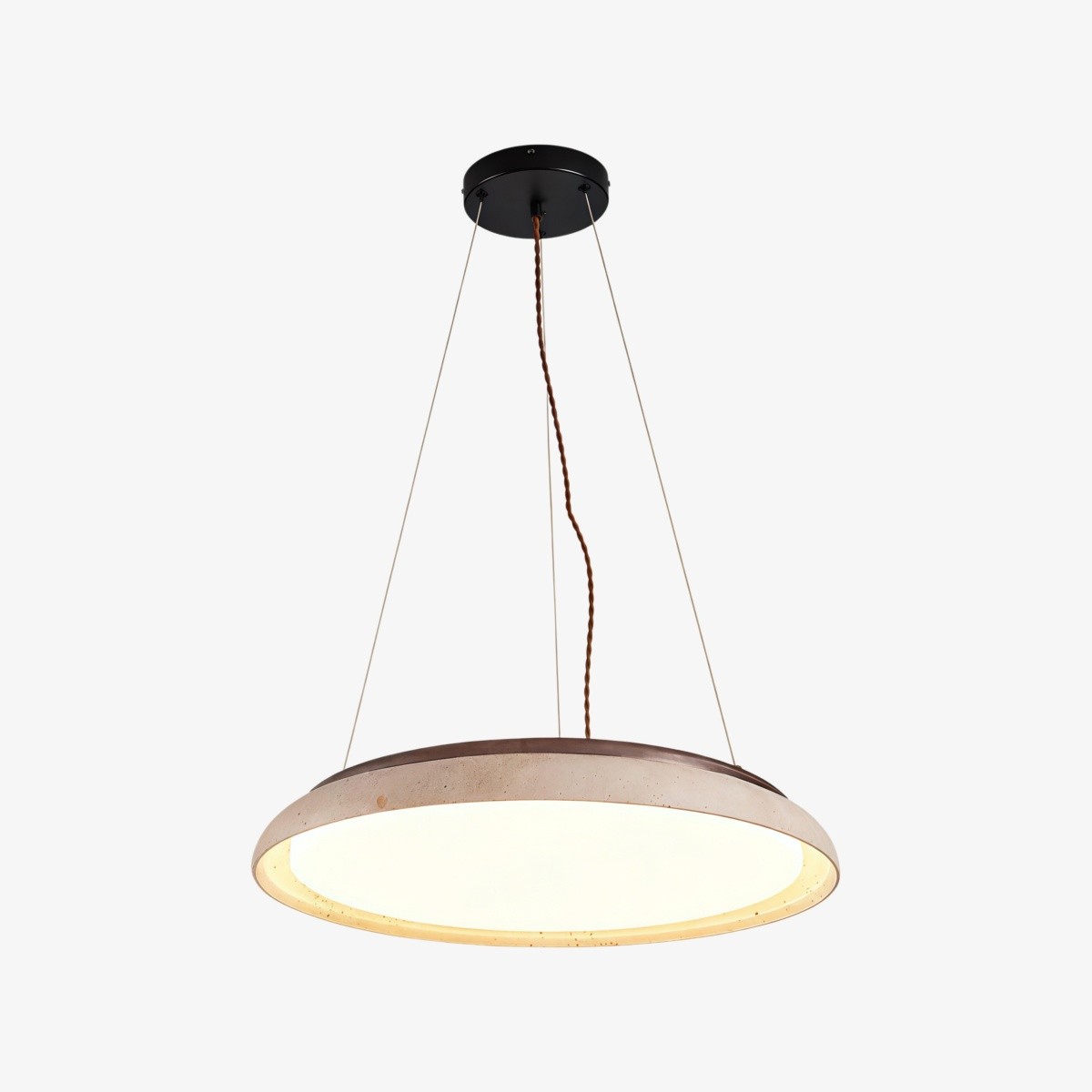 Torvella travertin ring hanglamp - minimalistische sculpturale lamp voor moderne interieurs HL2472