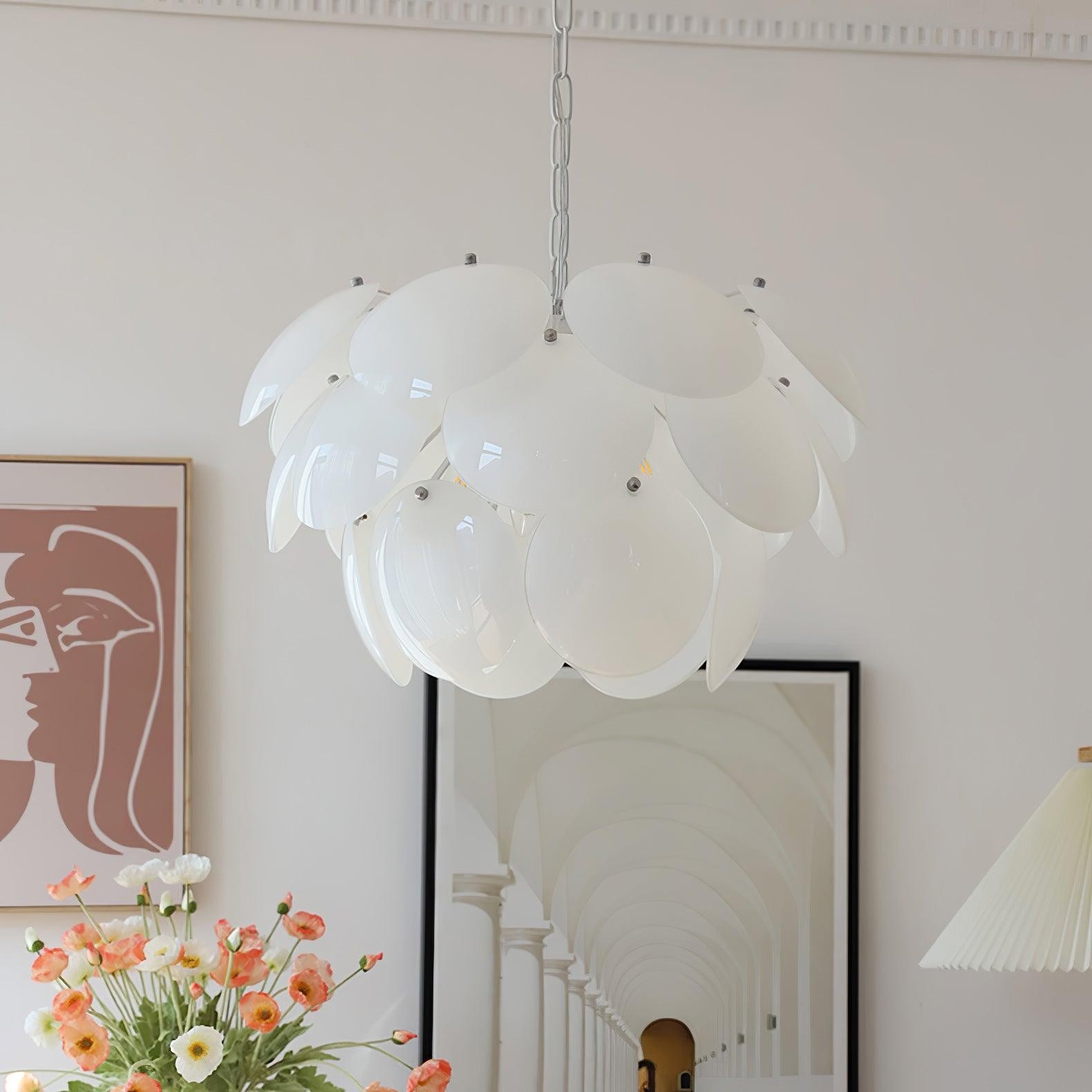 Luxe mode lichtgevende bloemblaadjes glazen kroonluchter HL581