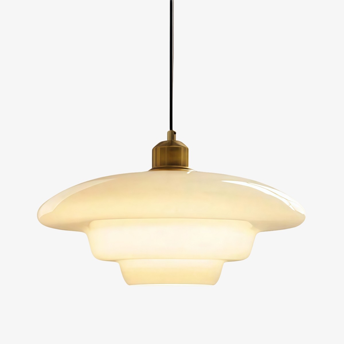 Art Deco Glazen Hanglamp - Elegante Sculpturale Hanglamp Voor Eetkamer en Keuken HL190