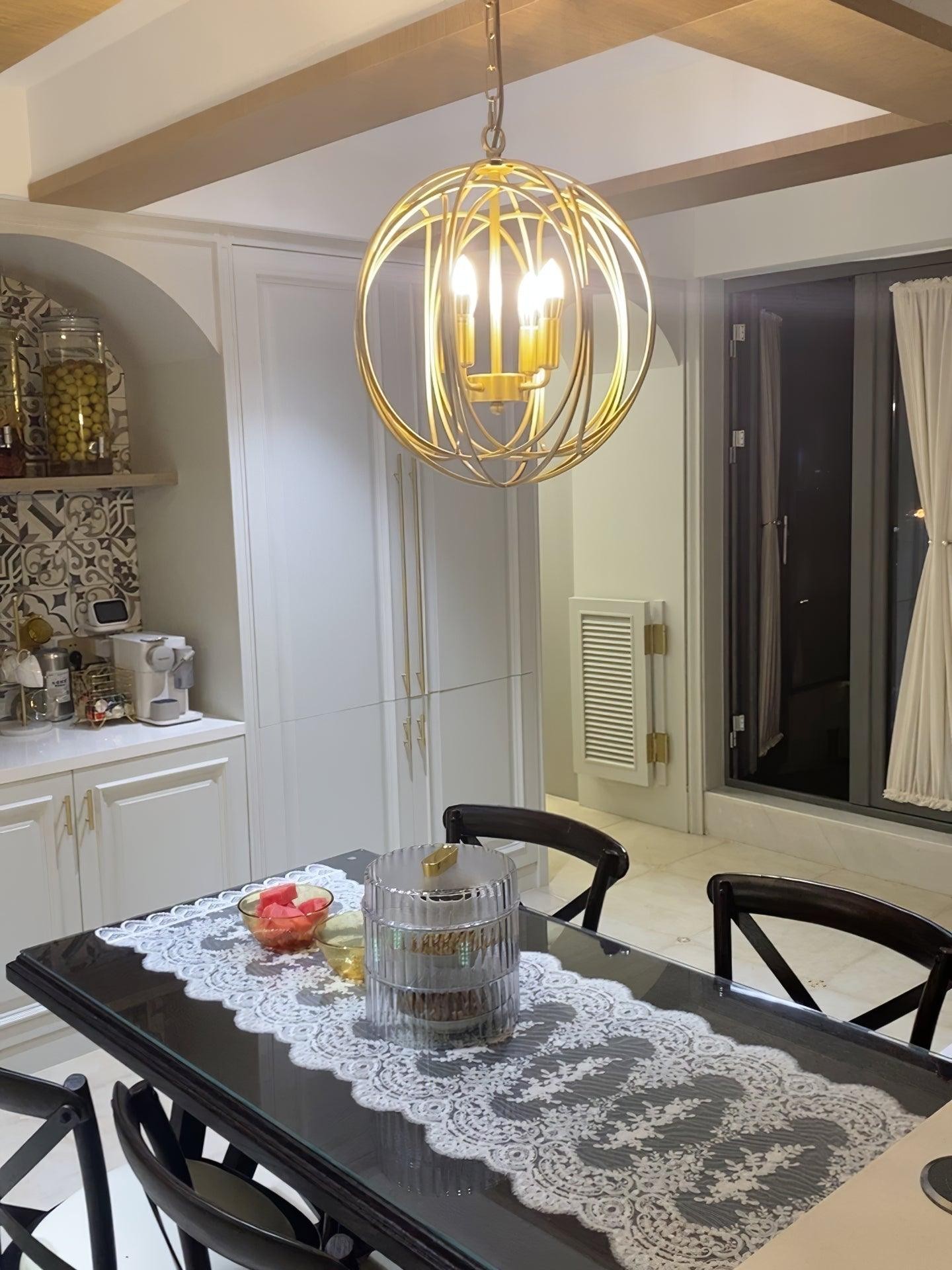 Holle metalen lijn retro hanglamp HL657