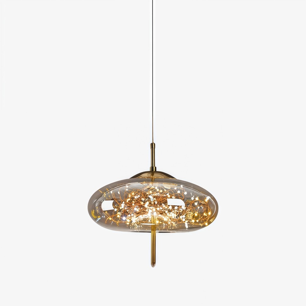 Scandinavische cilindervormige ovale glazen hanglamp HL479