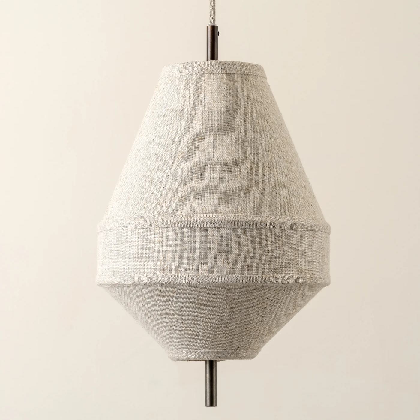 Zalen hanglamp met gelaagd linnen - bronzen plafondlamp voor woon- en eetkamer HL1916