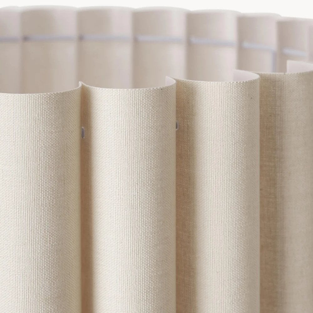 Velura staande vloerlamp - beige linnen kap en metalen voet HL2272