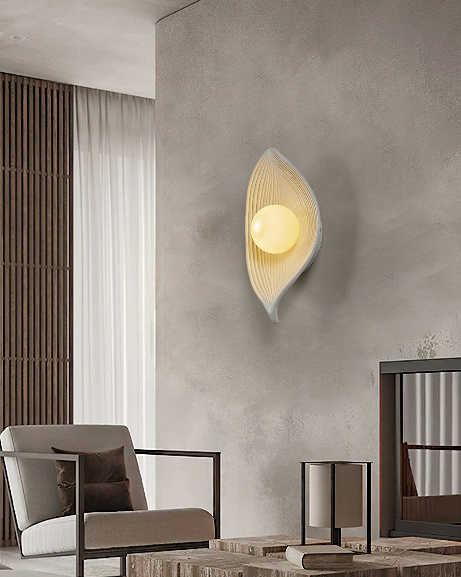 Hedendaagse Nordic Leaf Resin Wandlamp HL574