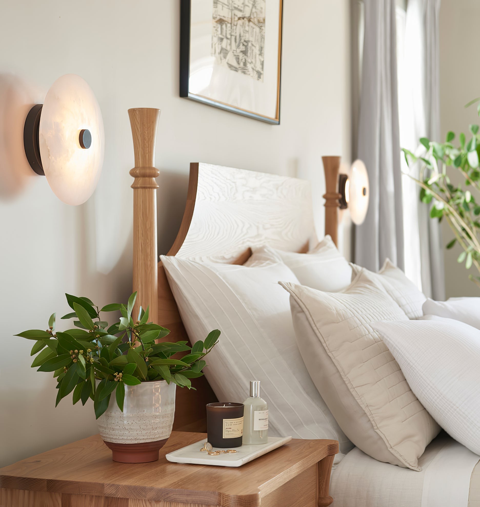 Ankeny Alabaster Plafondlamp HL3203