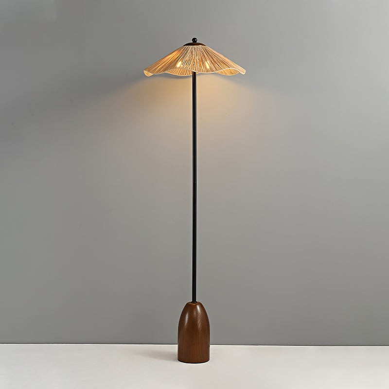 Retro strohoed vloerlamp HL1184