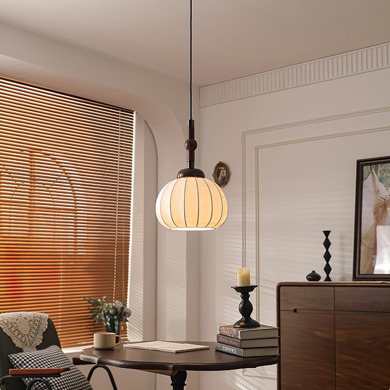 Zijden bol hanglamp HL741