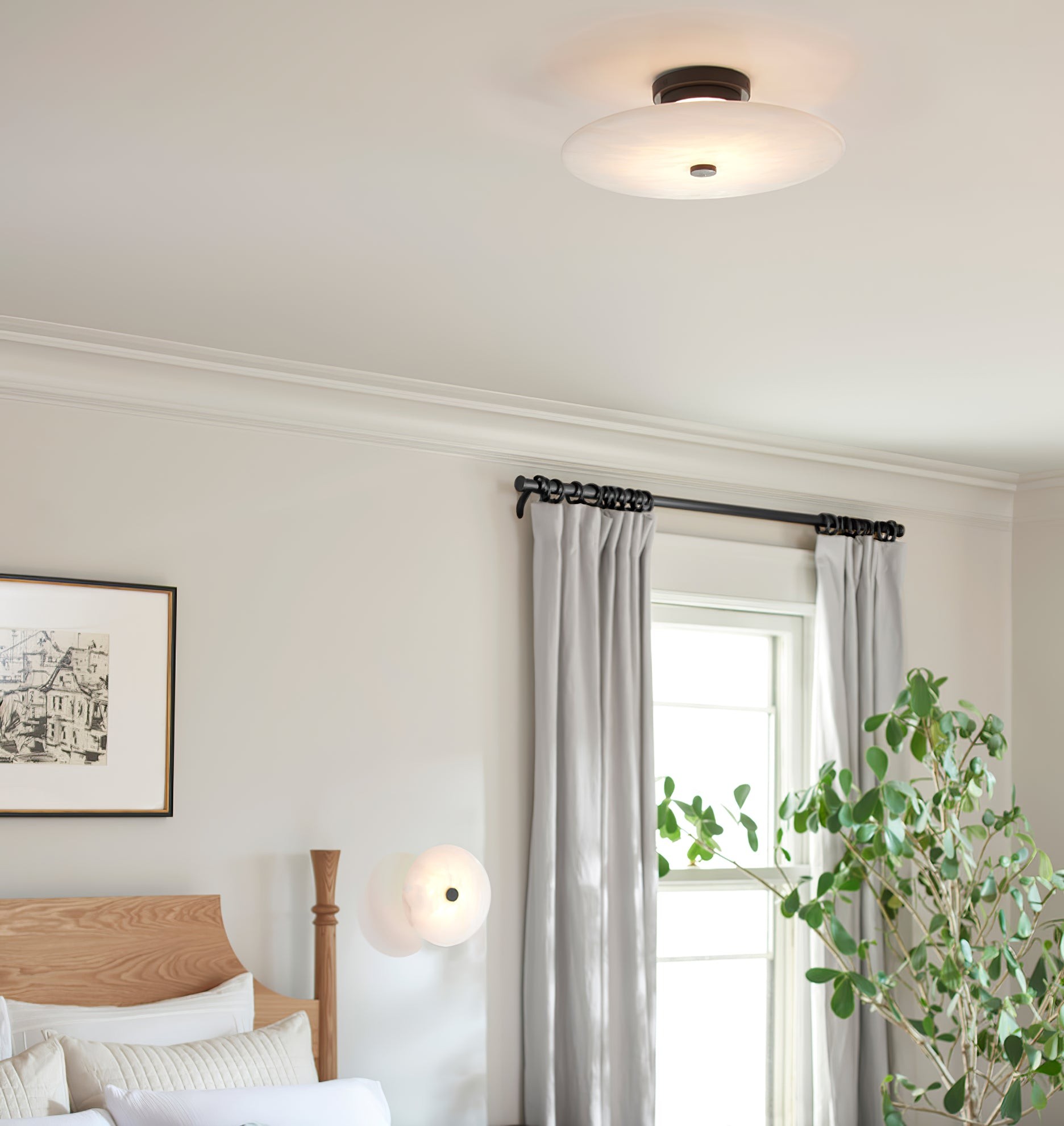 Ankeny Alabaster Plafondlamp HL3203