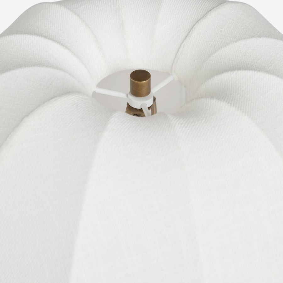 Vellaro elegante messing tafellamp met stoffen kap - Nachtlampje voor een moderne slaapkamer HL1877