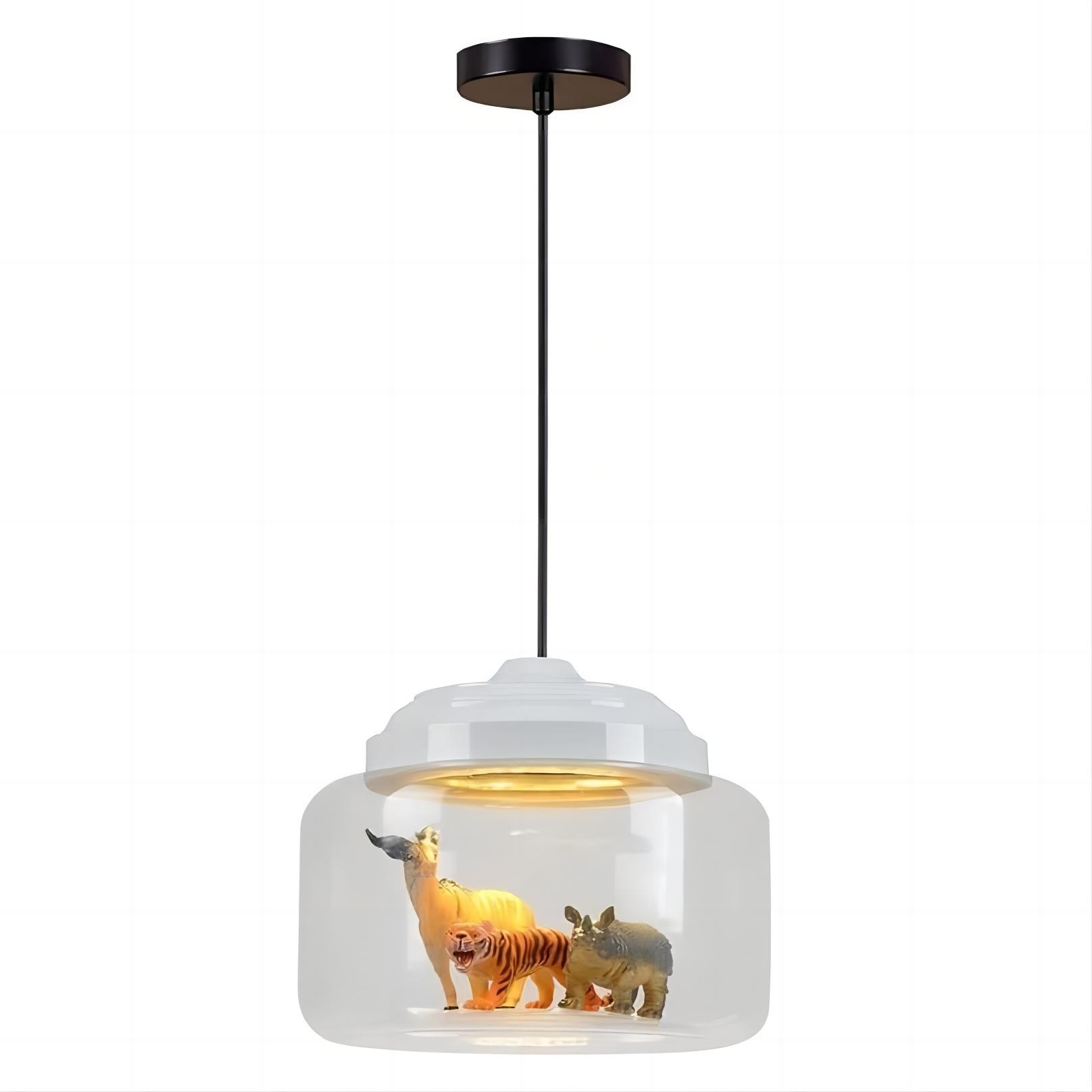 Glazen Kap Little Zoo Hanglamp Voor Kinderkamer HL30