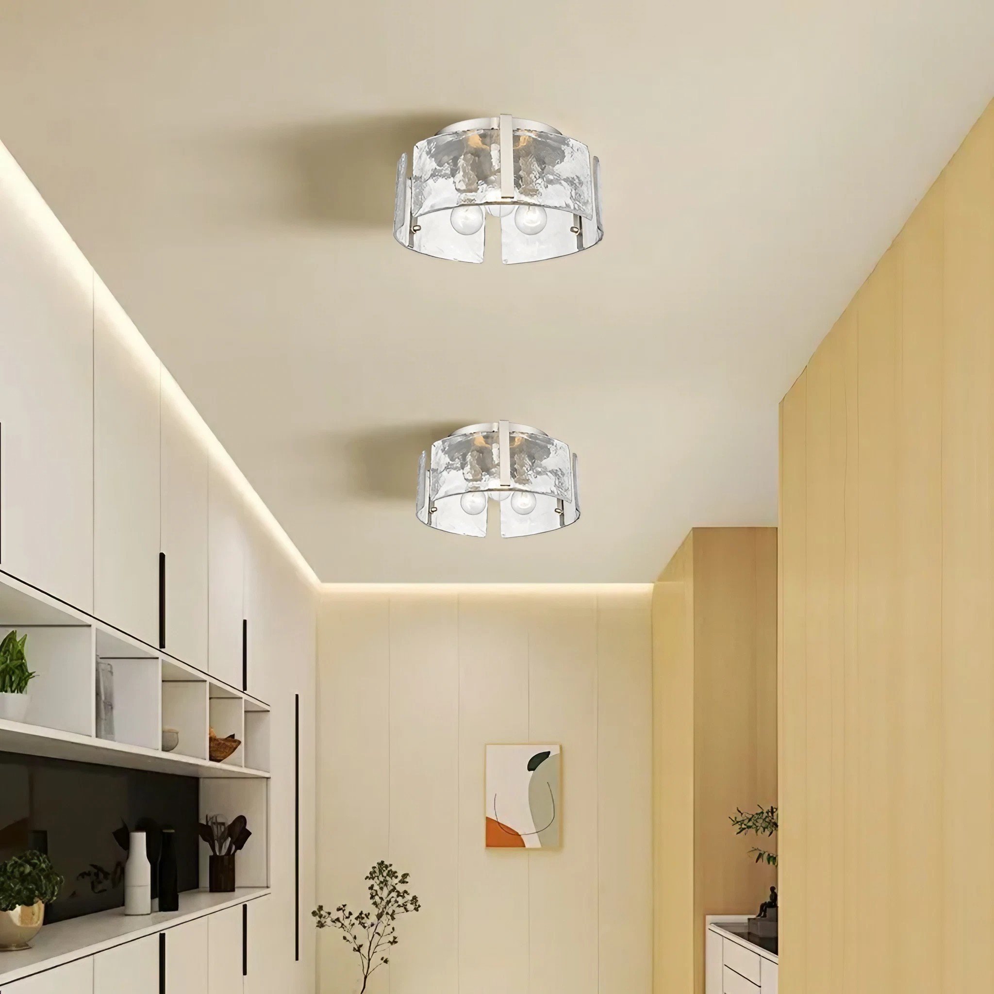 Moderne Inbouwplafondlamp Met Glazen Trommel HL267