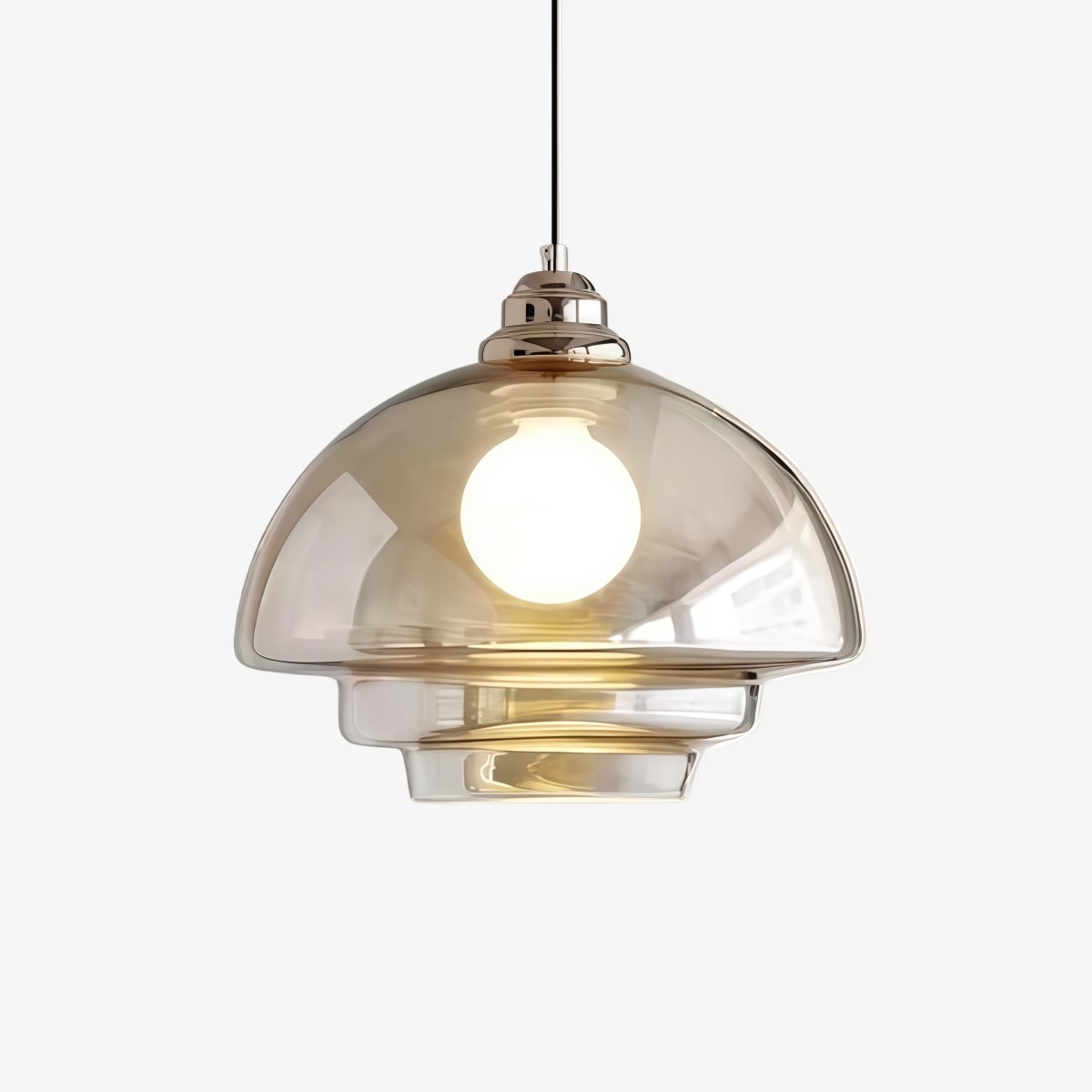 Art Deco Glazen Hanglamp - Elegante Sculpturale Hanglamp Voor Eetkamer en Keuken HL190
